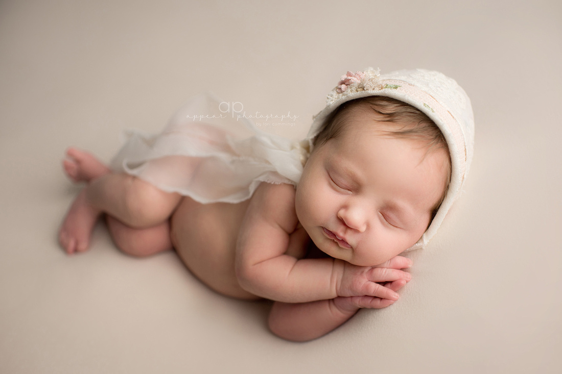 Appear Photography, Hoover, Birmingham, Alabama newborn baby photographer, side lay pose