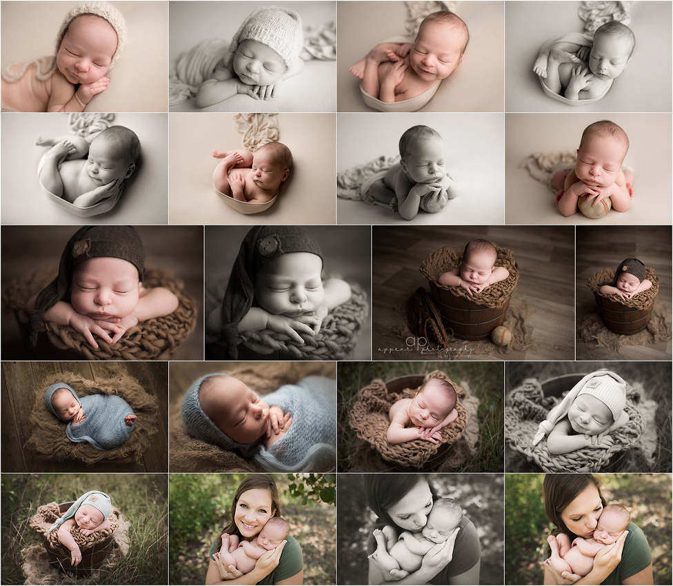 Appear Photography, Hoover, Birmingham, Alabama newborn baby photographer, collage