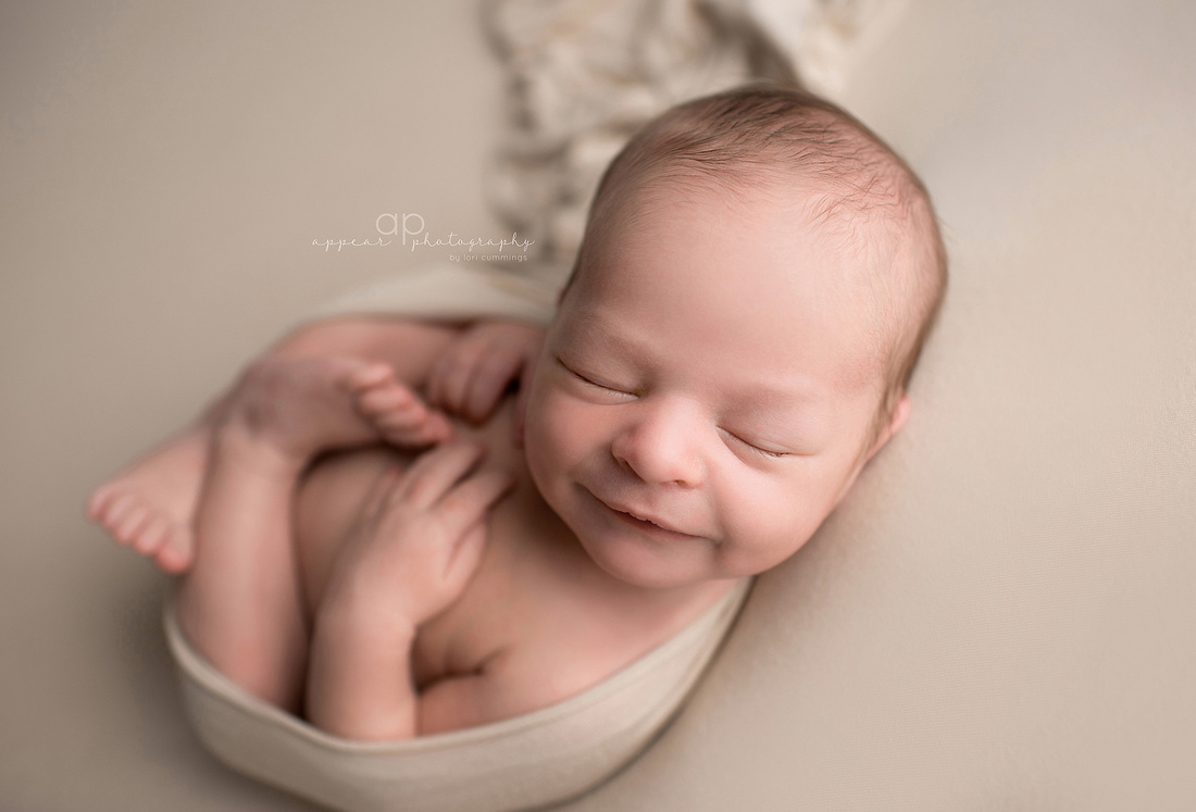Appear Photography, Hoover, Birmingham, Alabama newborn baby photographer, baby smile